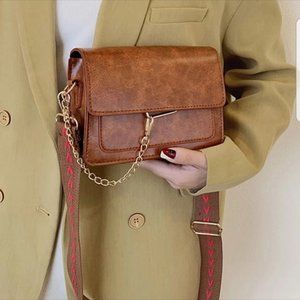Leather Duffle Bag with Shoe Compartment